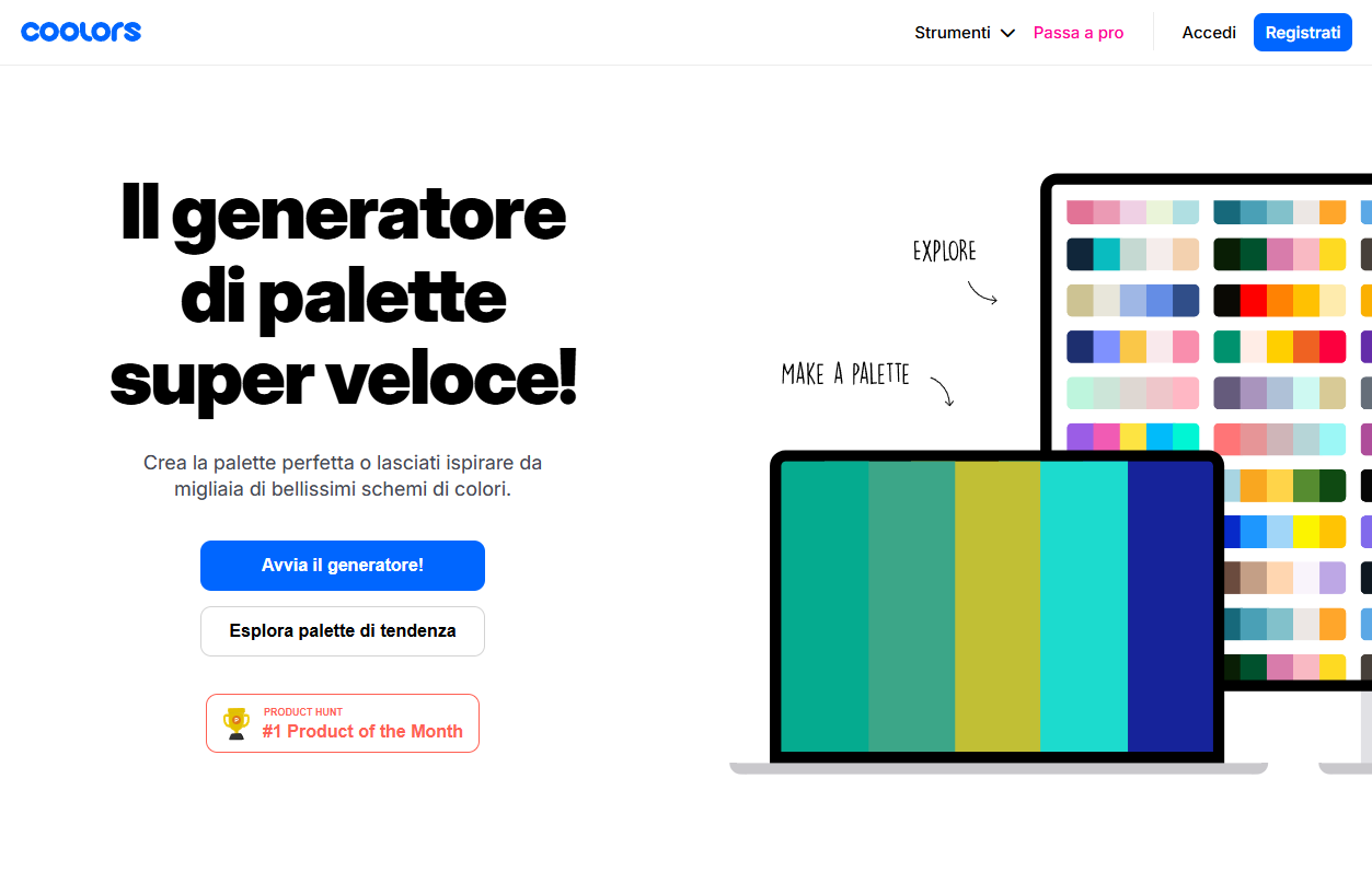 Anteprima del progetto Coolors Clone